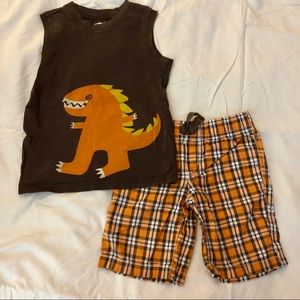 Dinosaur short & tank set - Crazy 8 - size 4